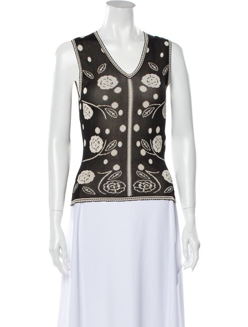 Chanel 2002 Printed Top Black