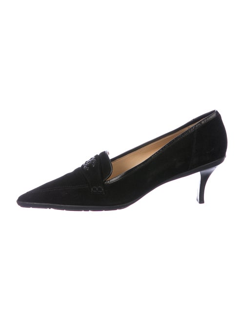 Chanel Vintage Suede Pumps Suede Pumps Black