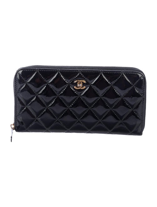 Chanel Quilted Long Gusset Wallet Black