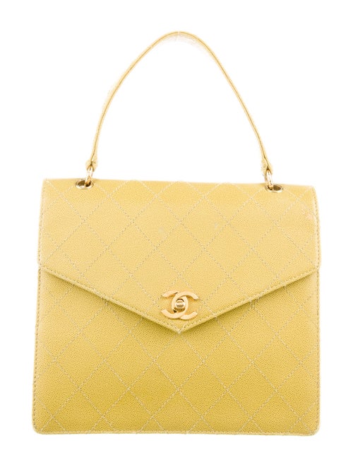 Chanel Vintage CC Handle Bag Chartreuse