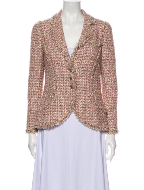 Chanel 2006 Tweed Pattern Blazer Pink