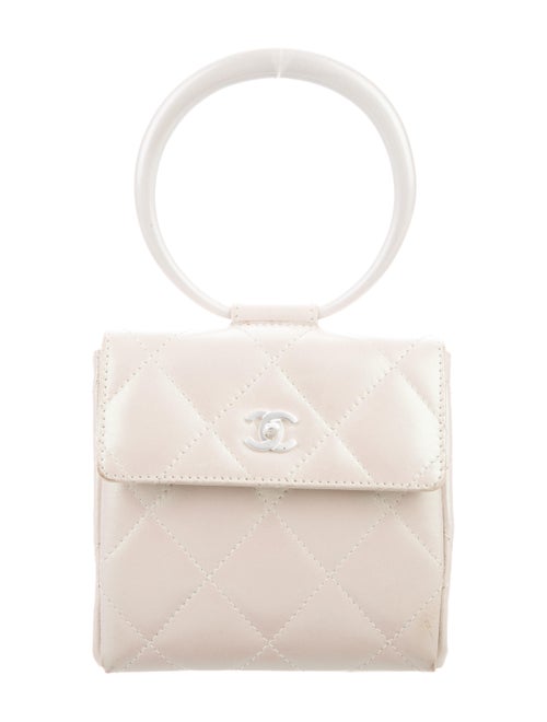 Chanel Vintage Quilted Ring Bag Metallic