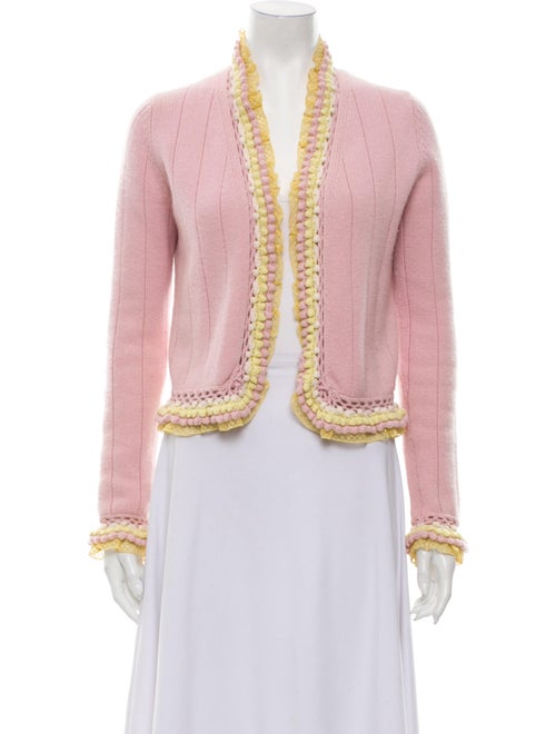 Chanel 2004 Cashmere Open-Front Cardigan Sweater P