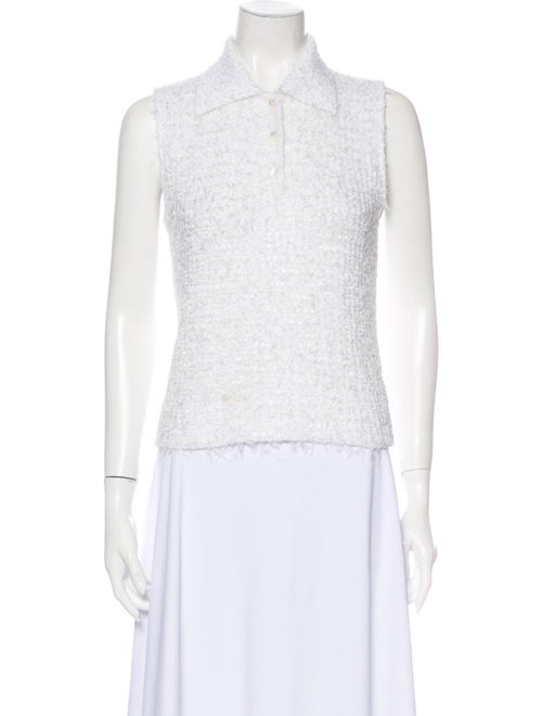 Chanel 1999 Sleeveless Top White