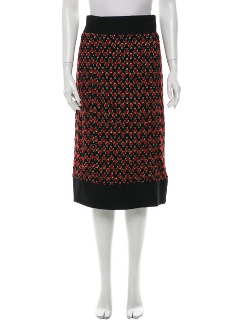 Chanel Vintage Midi Length Skirt Black