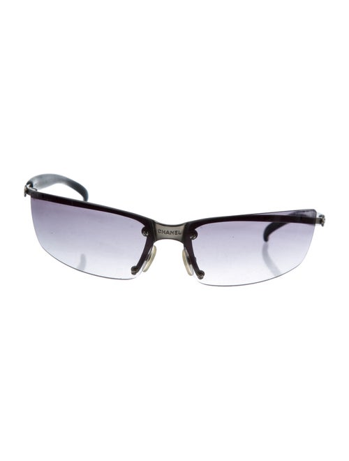 Chanel Rimless CC Sunglasses Silver
