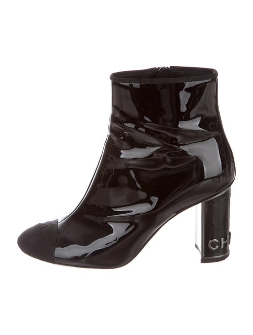 Chanel Patent Leather Boots Black