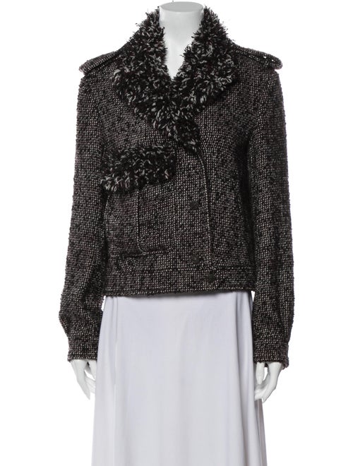 Chanel 2012 Fringed Bouclé Jacket Jacket Black