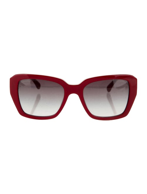 Chanel Square CC Sunglasses Red