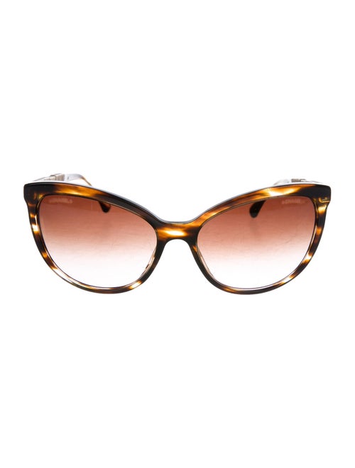 Chanel Bijou Cat-Eye Sunglasses Brown
