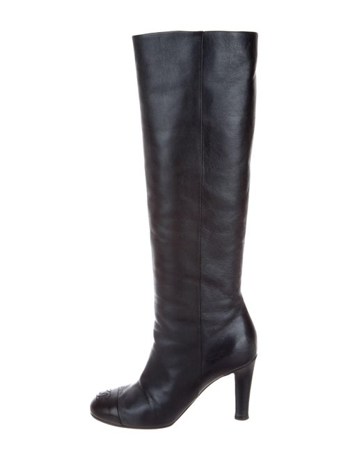 Chanel CC Knee-High Boots Interlocking CC Logo Boo