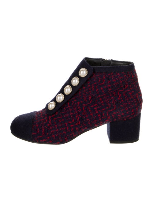 Chanel Printed Boots Blue