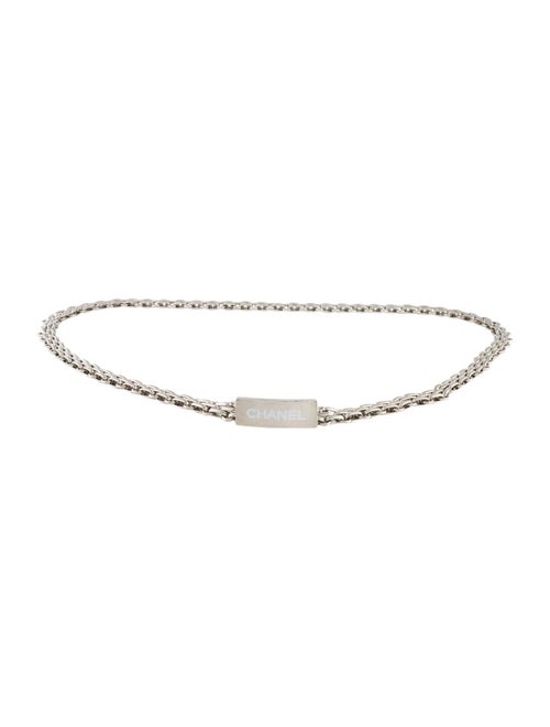 Chanel Reissue Chain Logo Belt Silver