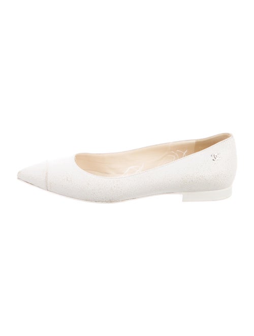 Chanel Interlocking CC Logo Leather Flats