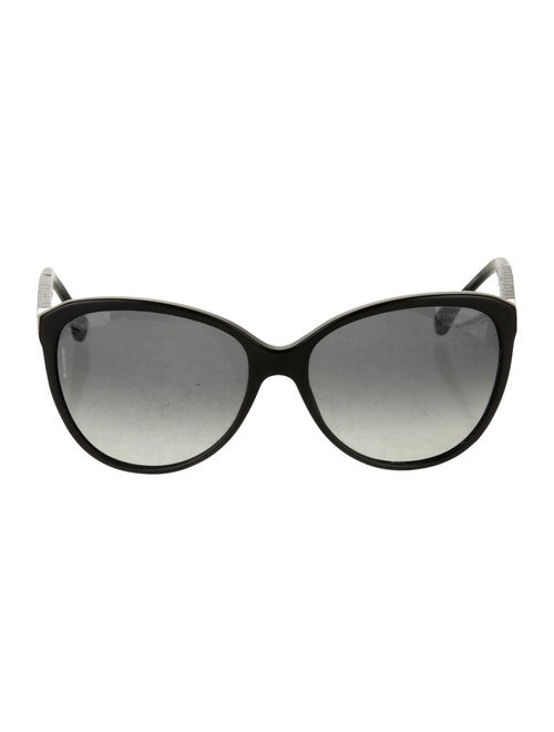 Chanel Quilted Polarized Sunglasses Black