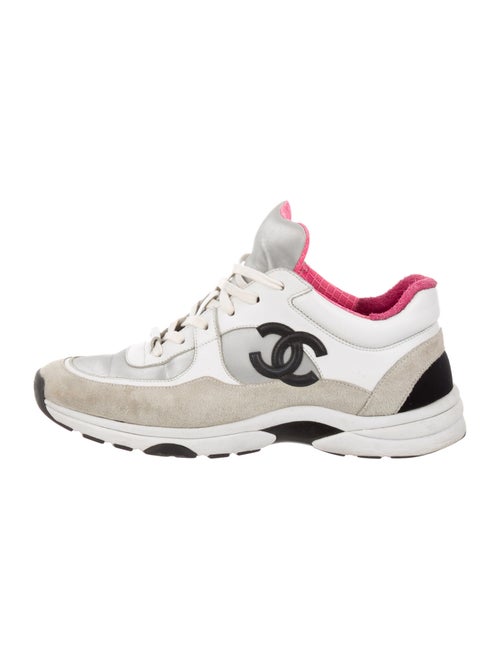 Chanel Interlocking CC Logo Leather Sneakers