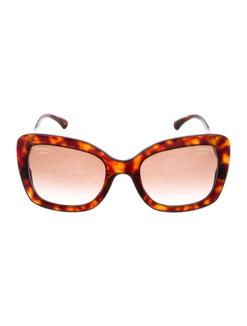 Chanel Butterfly Quilted Sunglasses Brown