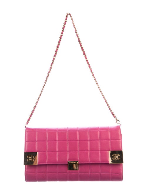Chanel Chocolate Bar Clutch Fuchsia