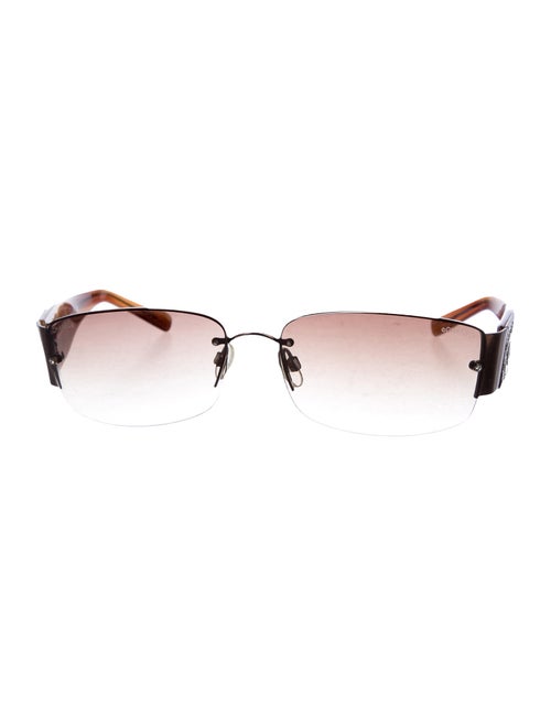 Chanel CC Strass Sunglasses Brown