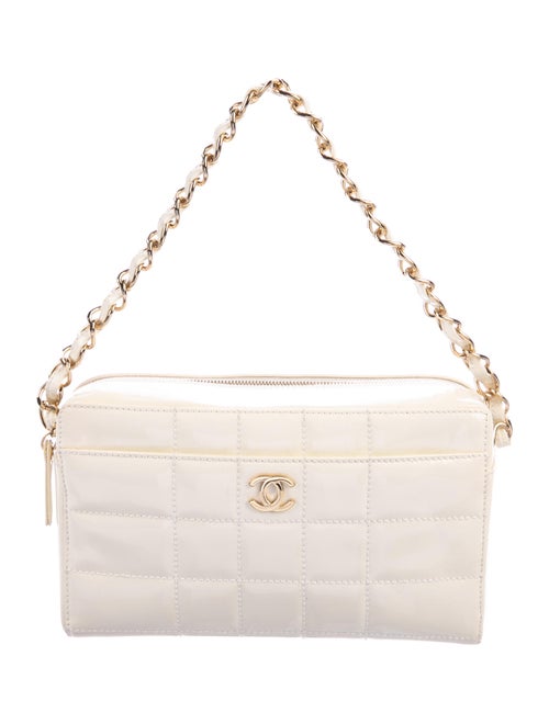 Chanel Square Quilt Camera Case gold