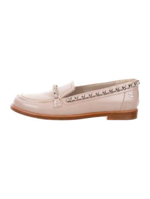 Chanel Interlocking CC Logo Leather Loafers