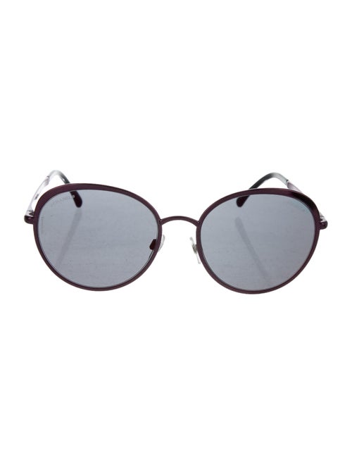 Chanel Spring Round Sunglasses Plum
