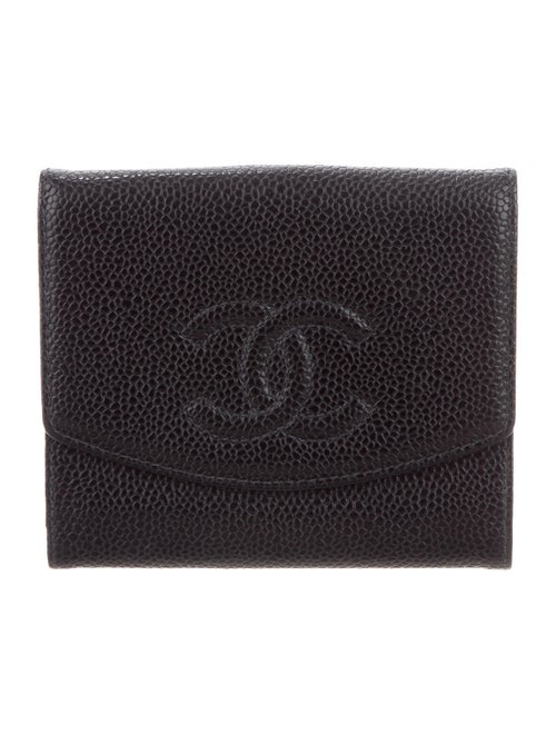 Chanel Vintage Timeless French Purse Wallet Black
