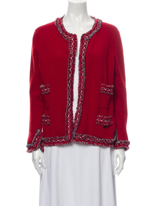 Chanel Cashmere Scoop Neck Sweater Red