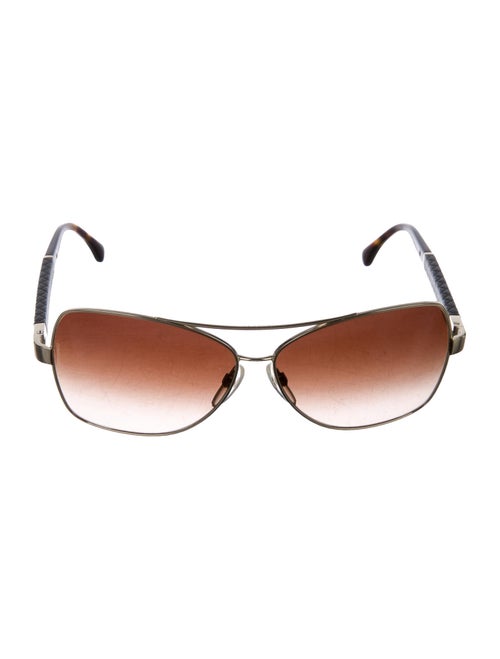 Chanel Quilted CC Sunglasses Gold