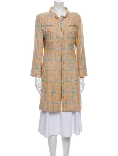 Chanel 2001 Tweed Pattern Faux Fur Coat
