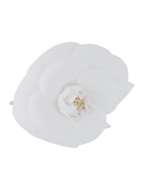 Chanel Camellia Brooch Pin Silver