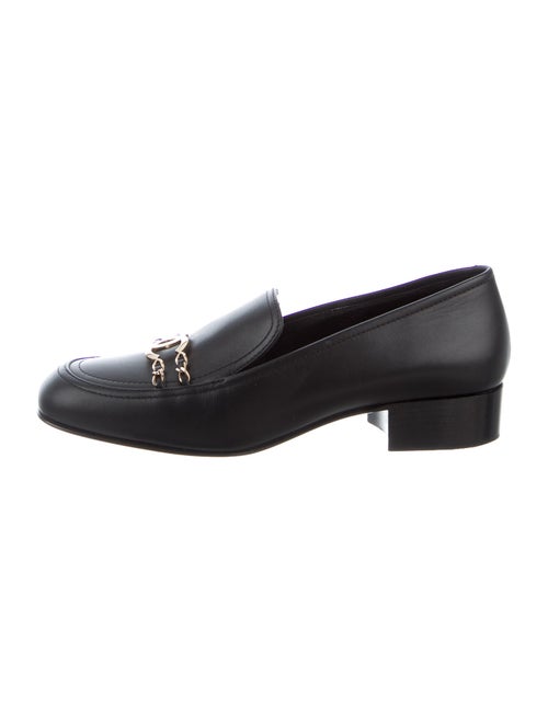 Chanel 2016 Interlocking CC Logo Loafers Black