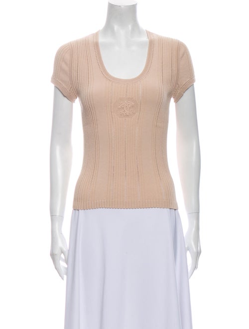 Chanel Scoop Neck Short Sleeve Top