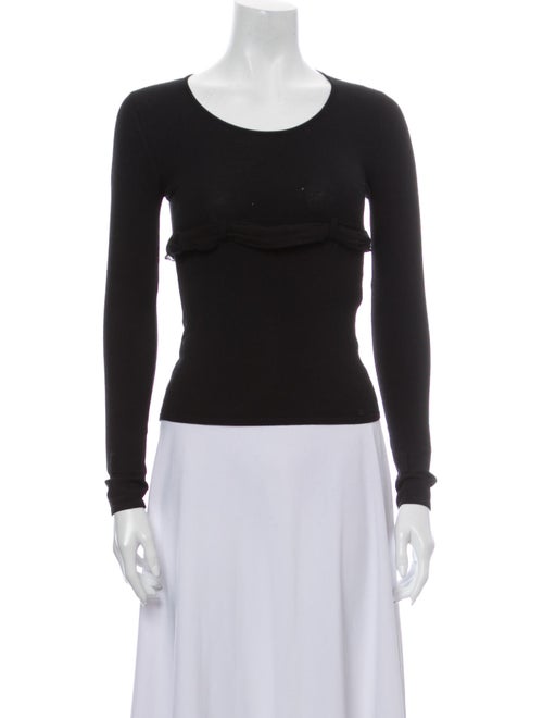 Chanel 2004 Scoop Neck Top Black