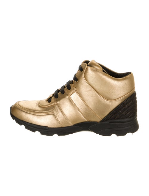 Chanel Metallic High-Top Sneakers Metallic