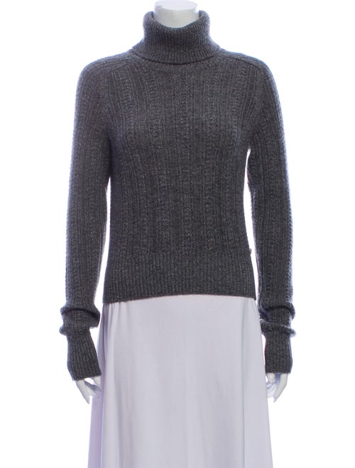 Chanel 2015 Metallic Cable Knit Sweater Metallic