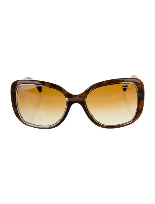 Chanel Polarized Square Sunglasses Brown