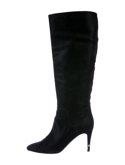 Chanel Suede Boots Black
