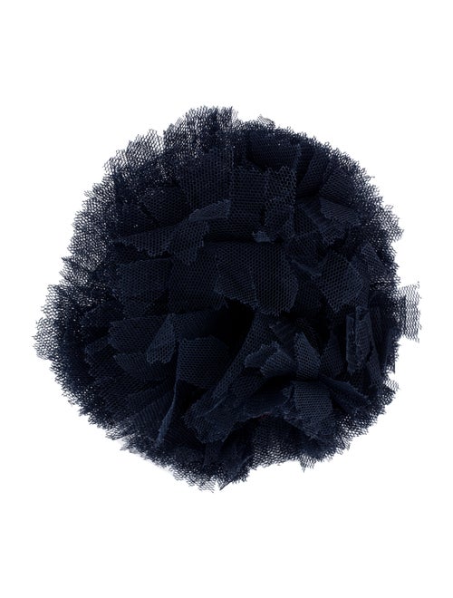 Chanel Tulle Camellia Brooch Pin Gold