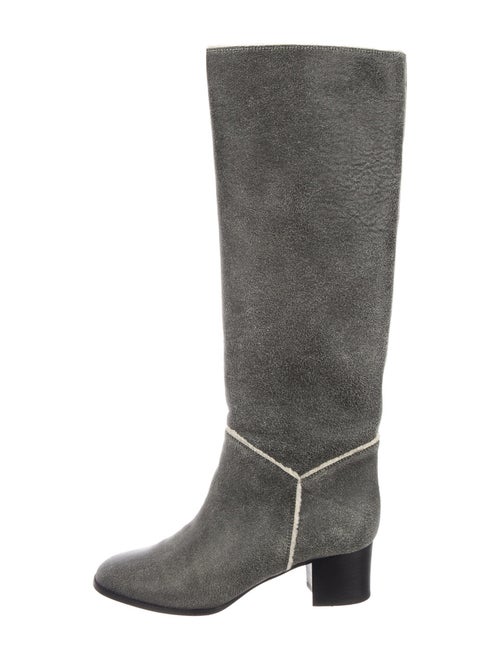 Chanel 2012 Leather Boots Grey