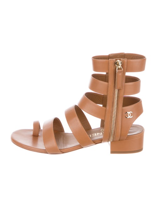 Chanel Leather Gladiator Sandals