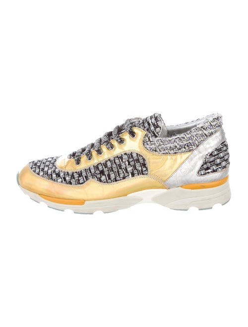 Chanel Printed Sneakers Gold