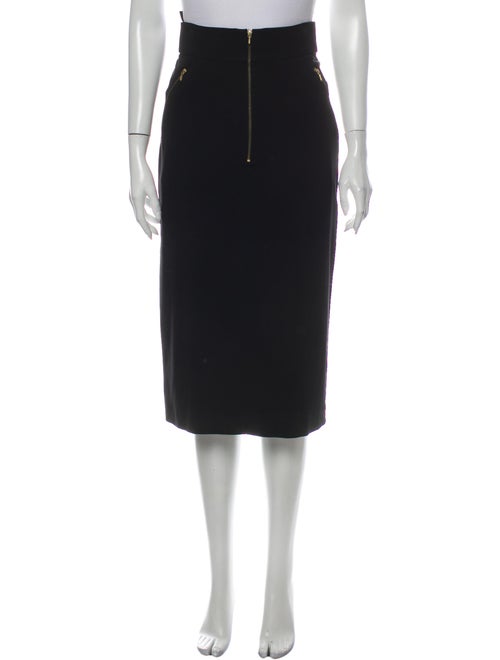 Chanel Midi Length Skirt Black