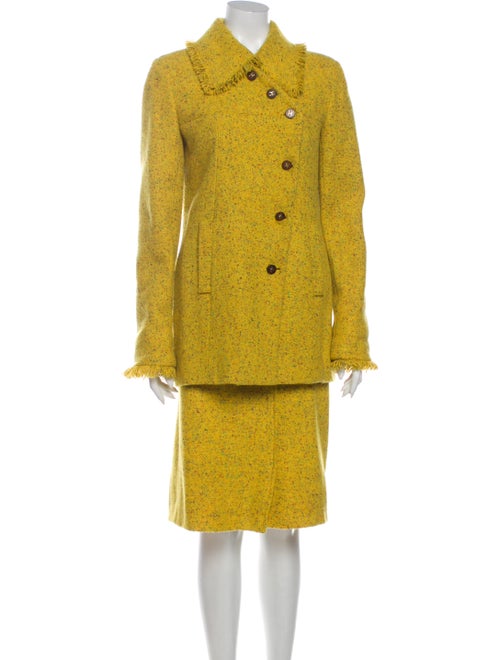 Chanel 2001 Wool Skirt Suit Wool
