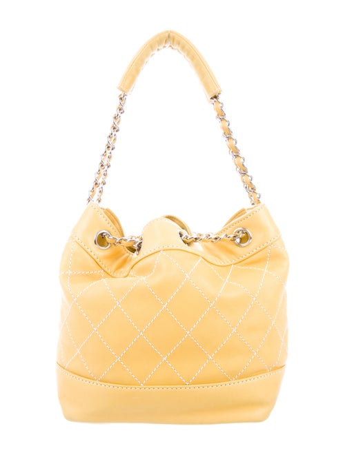 Chanel Surpique Bucket Bag silver