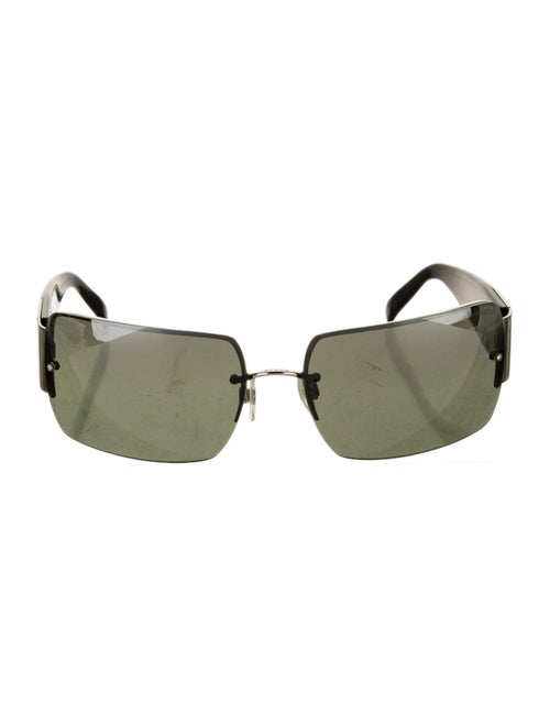 Chanel CC Rimless Sunglasses Silver