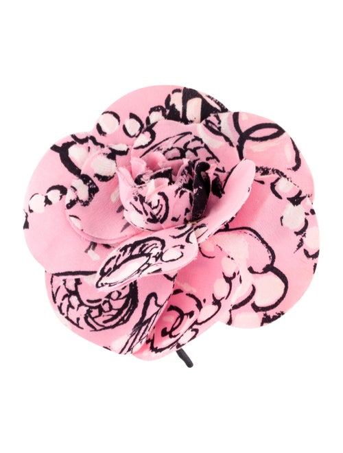 Chanel Fabric Brooch Silver