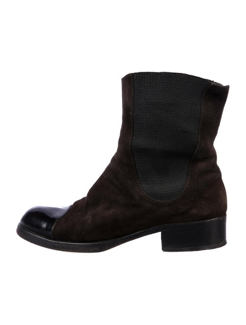 Chanel Suede Boots Brown