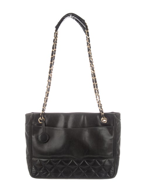 Chanel Vintage Quilted Tote Black