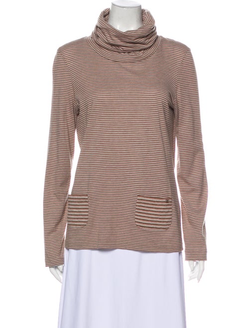 Chanel Striped Turtleneck Top